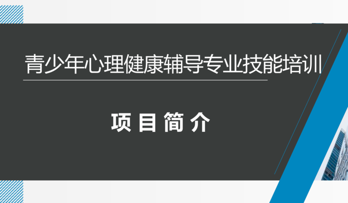 心理健康辅导专业技能培训项目手册